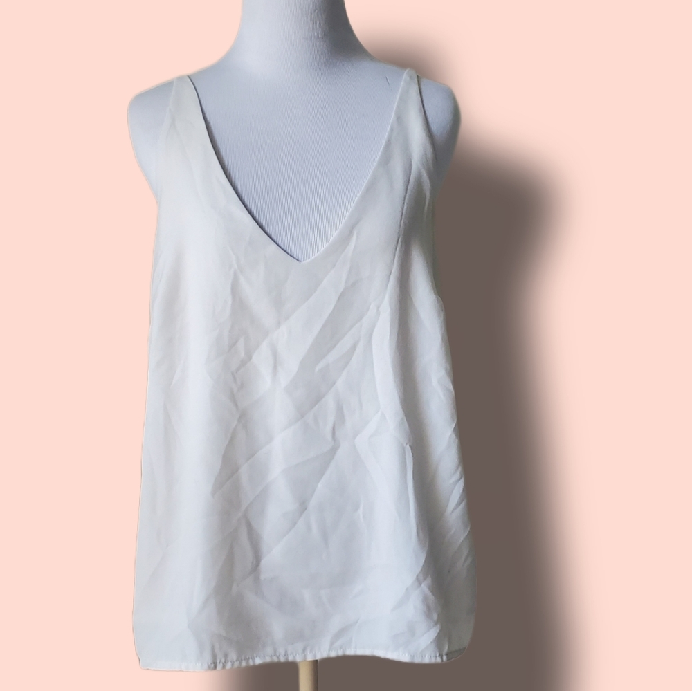 A NEW Day, Med, Cream, Tank Blouse